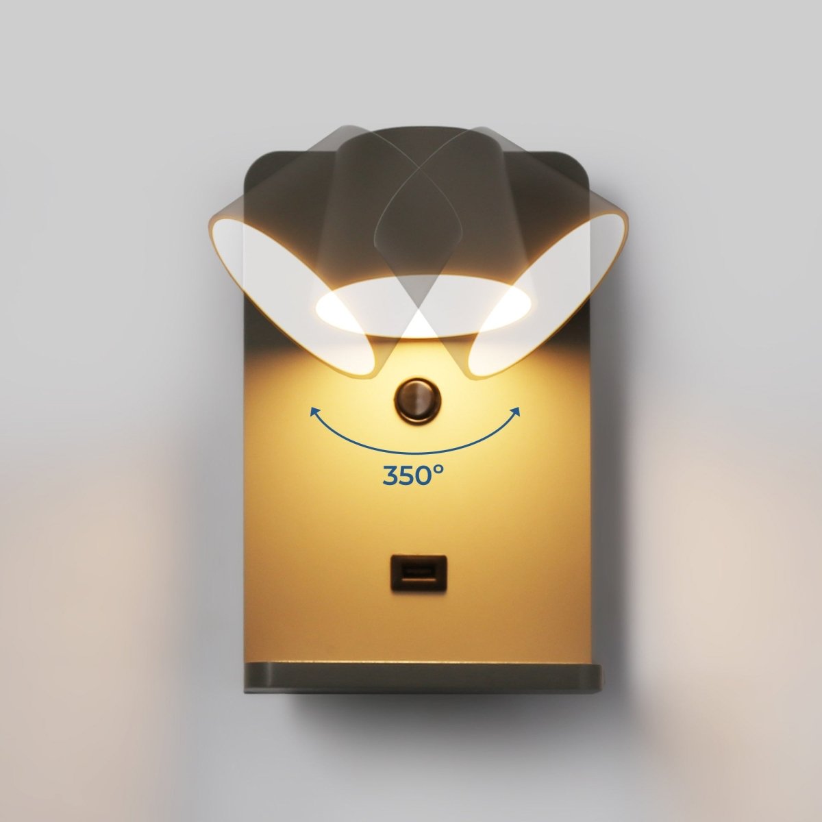 Aplique de pared para lectura con puerto USB "BASKOP W" - 6W - Base carga inalámbrica - Barcelona Led-Decoración