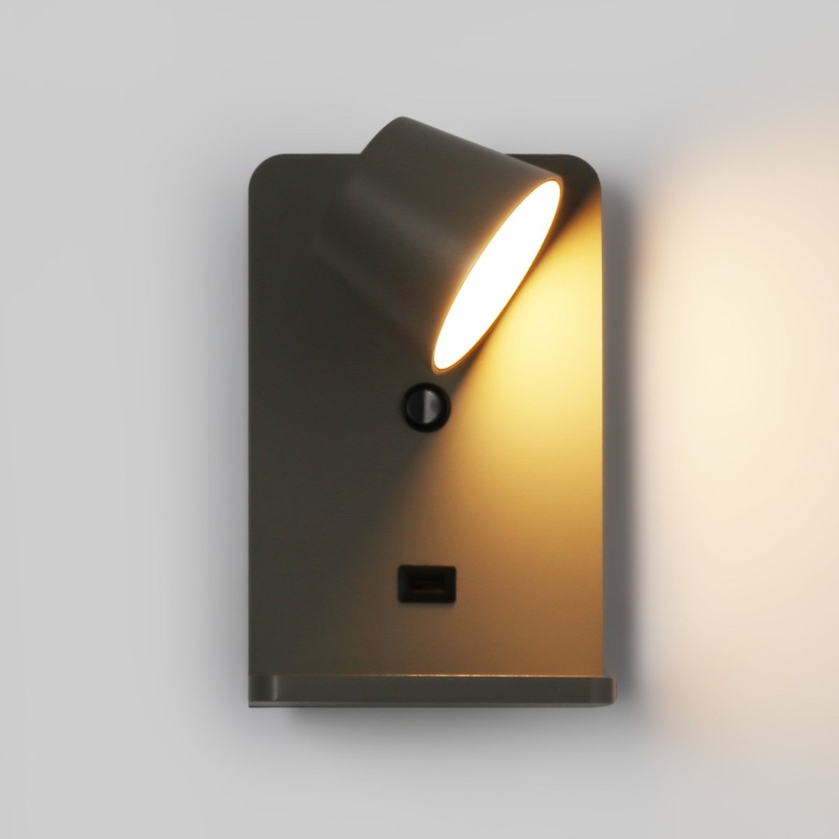 Aplique de pared para lectura con puerto USB "BASKOP W" - 6W - Base carga inalámbrica - Barcelona Led-Decoración