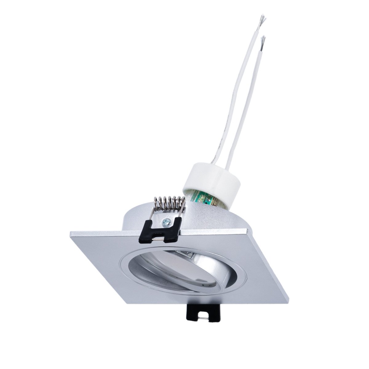 KIT Aro downlight cuadrado 93x93mm + Bombilla GU10 6W + Portalámparas - Barcelona Led-