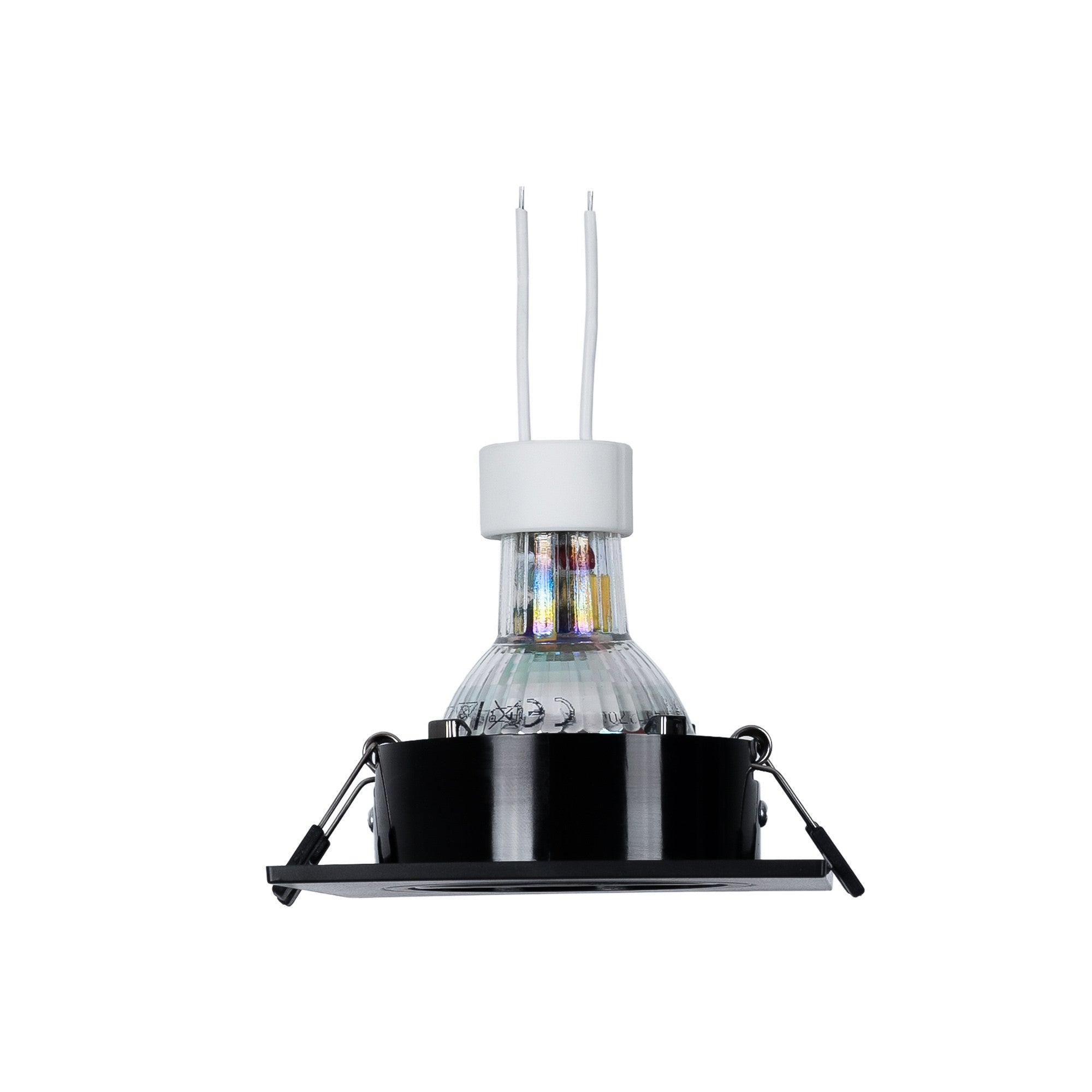 KIT Aro downlight cuadrado 93x93mm + Bombilla GU10 6W + Portalámparas (64)