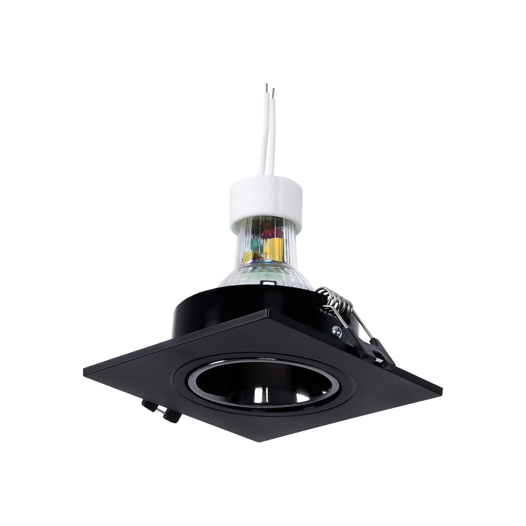 KIT Aro downlight cuadrado 93x93mm + Bombilla GU10 6W + Portalámparas (65)