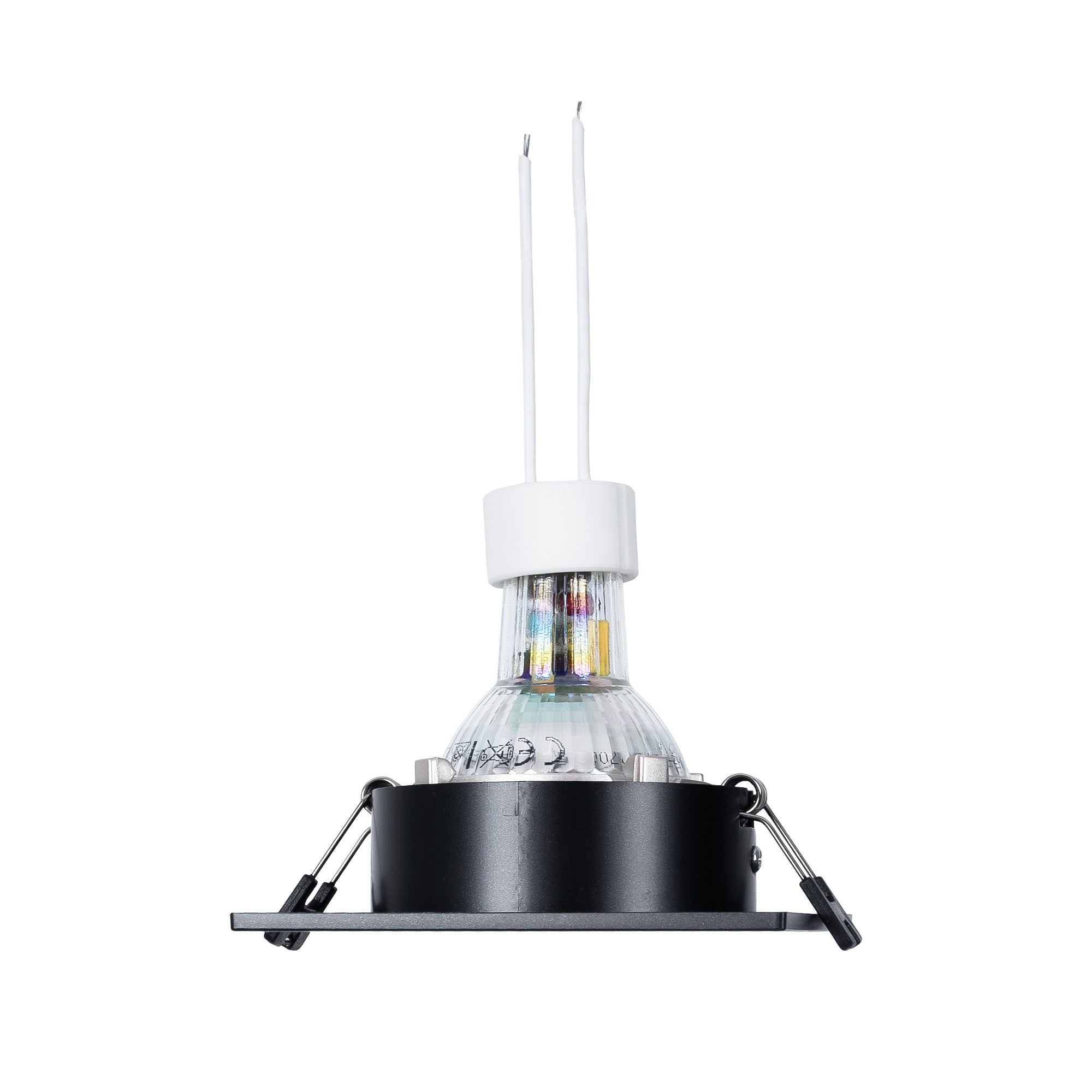 KIT Aro downlight cuadrado 93x93mm + Bombilla GU10 6W + Portalámparas (117)