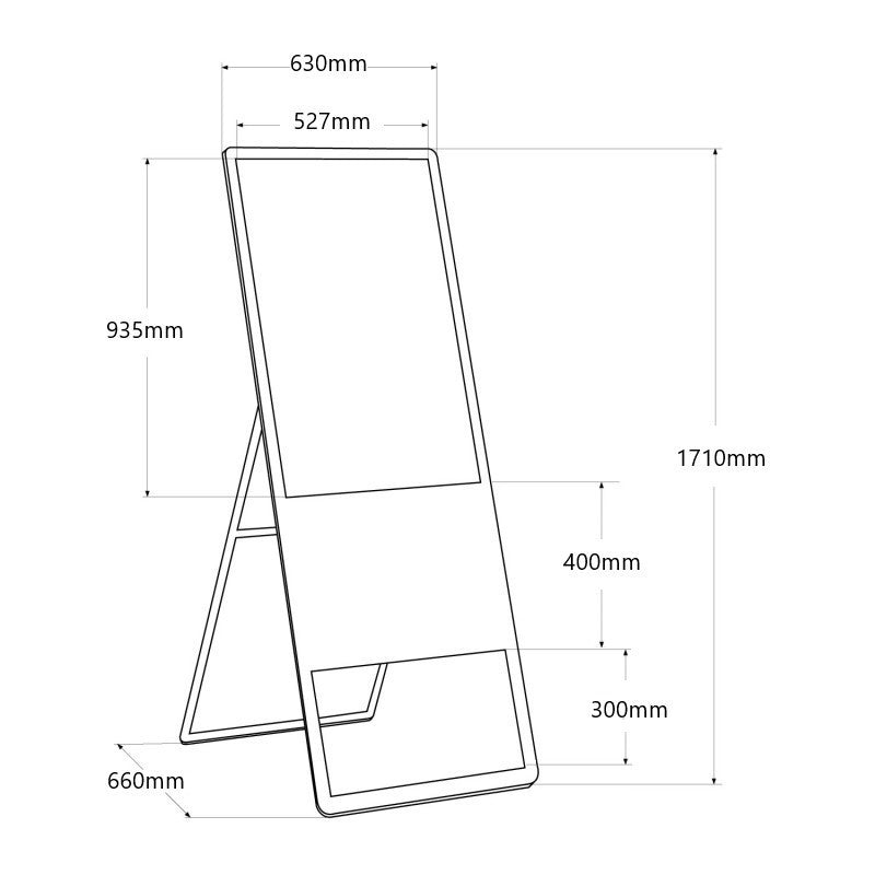 Display publicitario plegable LCD Full HD 43" - Android - Indoor (2)