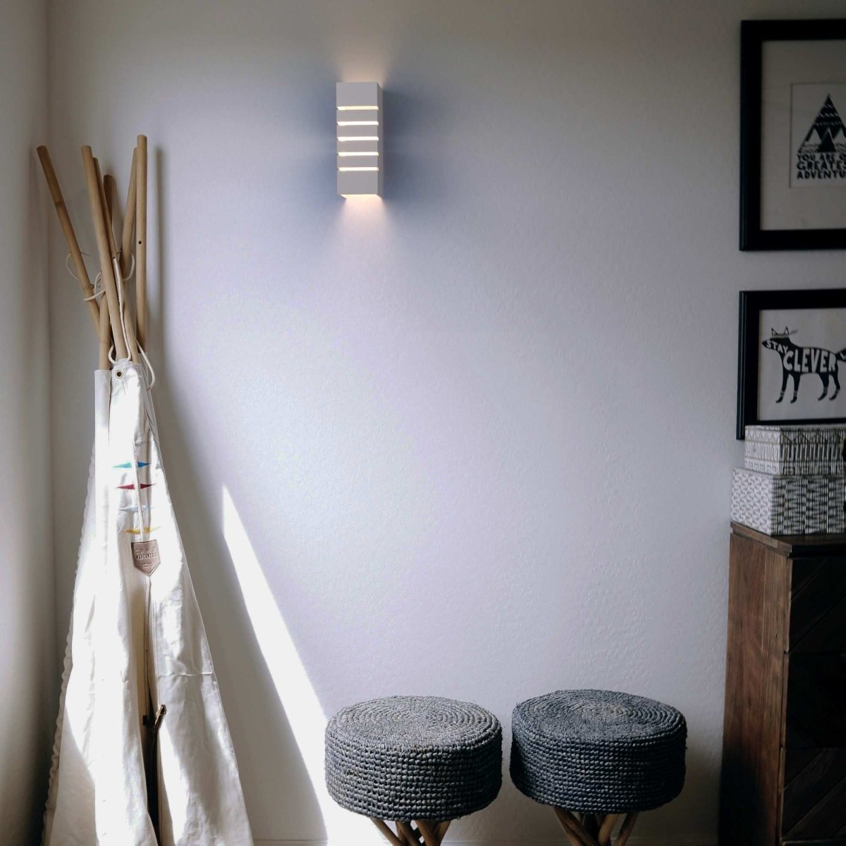 Aplique de pared escayola "Line" - 1 x E14 - Barcelona Led-Decoración
