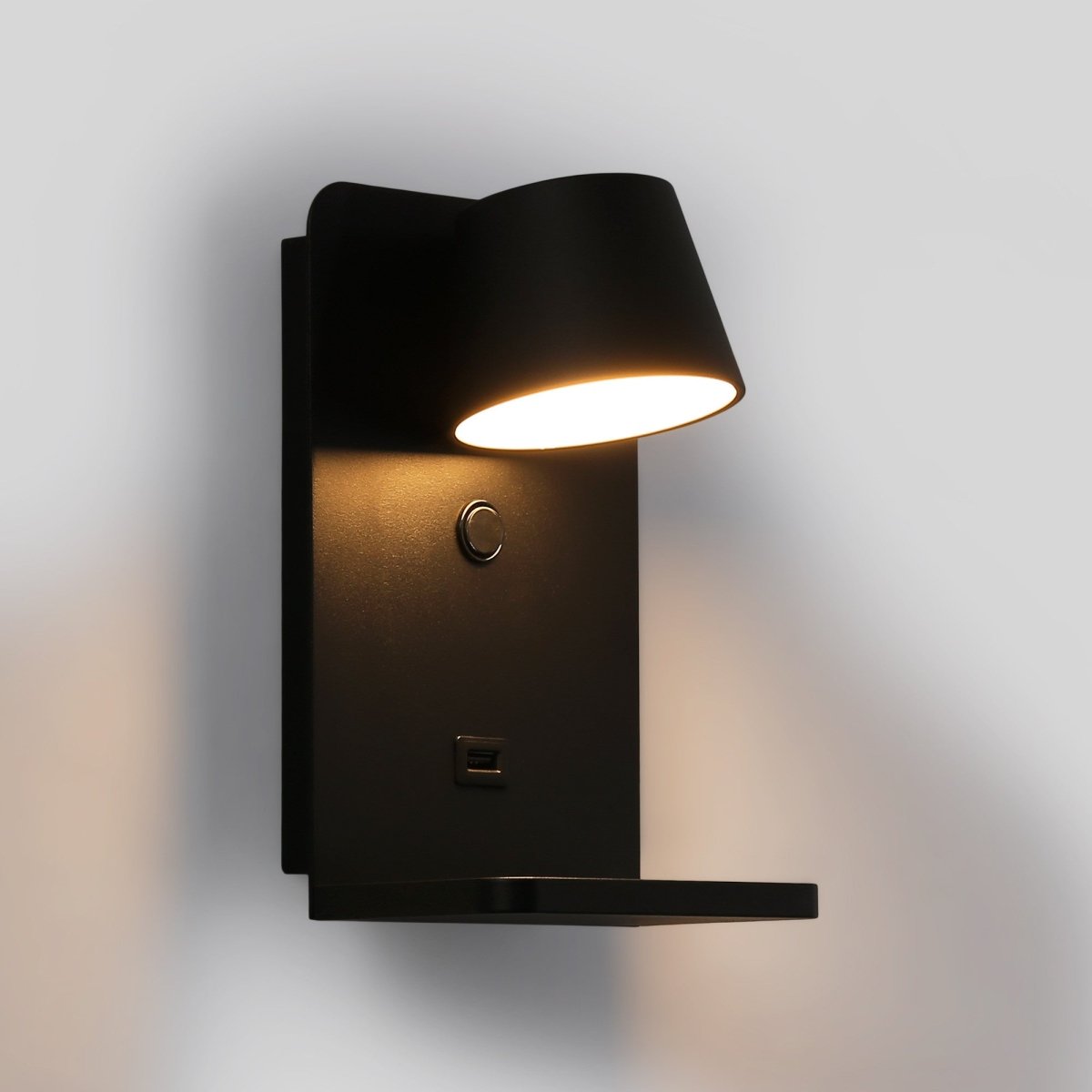 Aplique de pared para lectura con puerto USB "BASKOP W" - 6W - Base carga inalámbrica - Barcelona Led-Decoración