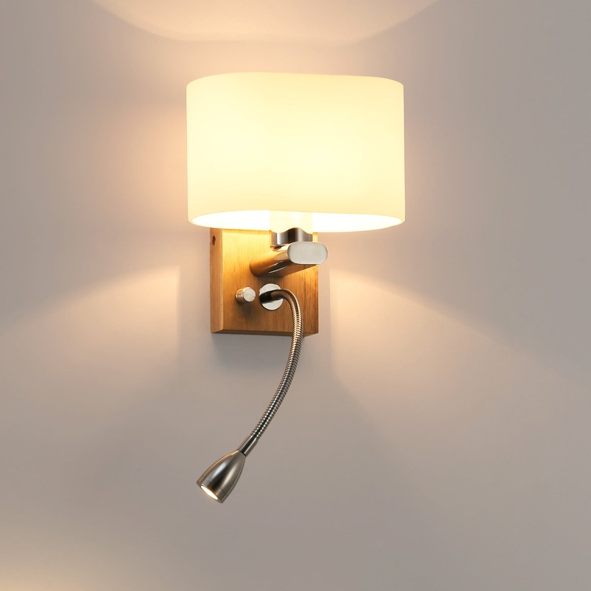Aplique de pared con foco LED para lectura "Arti" - E27 + 3W - Barcelona Led-Decoración