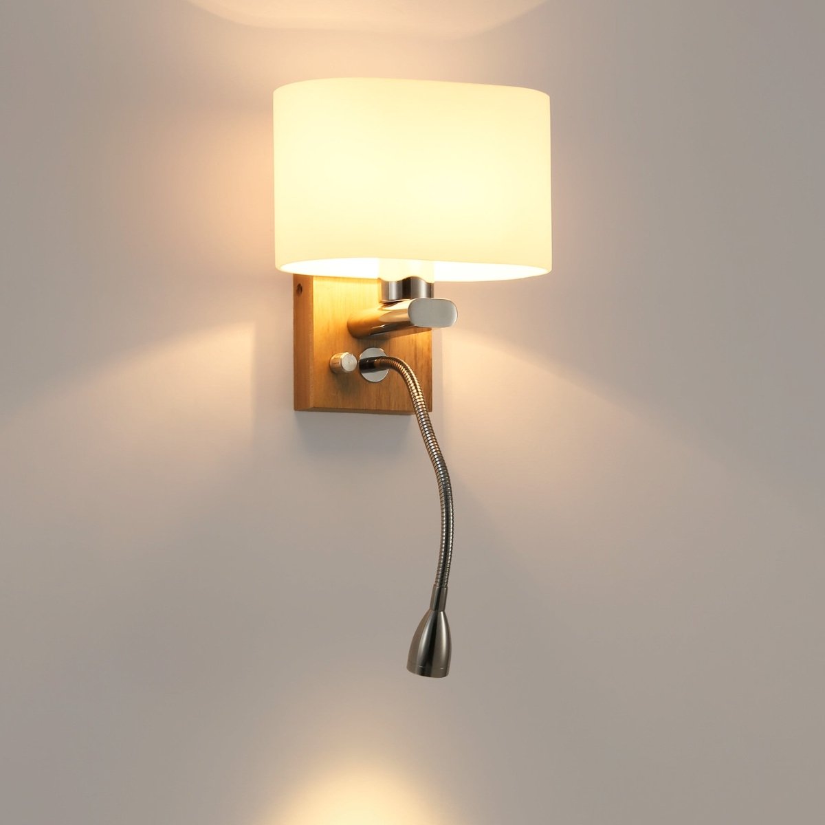 Aplique de pared con foco LED para lectura "Arti" - E27 + 3W - Barcelona Led-Decoración