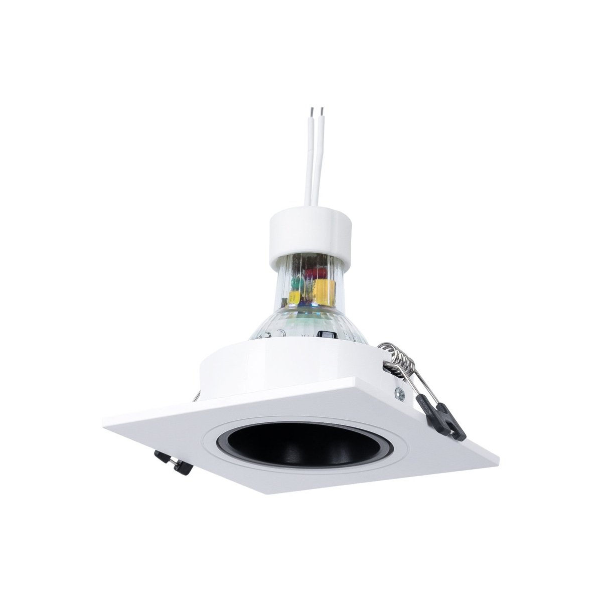 KIT Aro downlight cuadrado 93x93mm + Bombilla GU10 6W + Portalámparas - Barcelona Led-