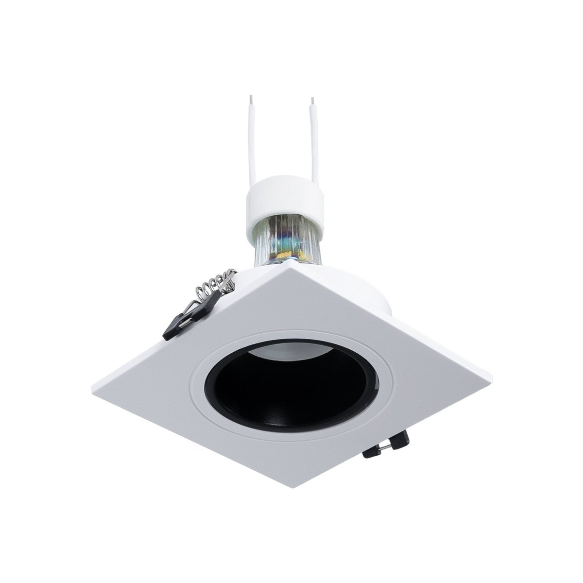 KIT Aro downlight cuadrado 93x93mm + Bombilla GU10 6W + Portalámparas - Barcelona Led-