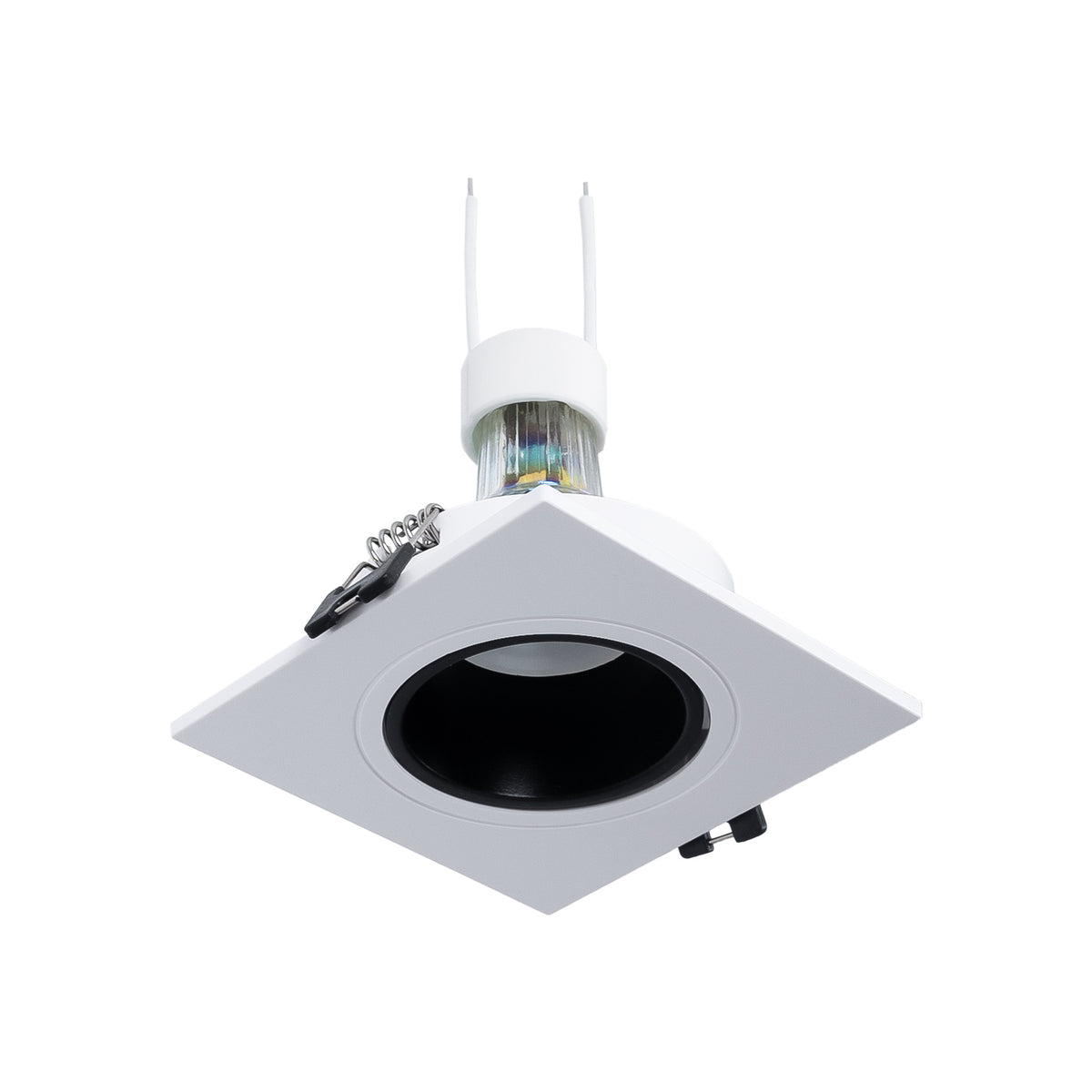 KIT Aro downlight cuadrado 93x93mm + Bombilla GU10 6W + Portalámparas (71)