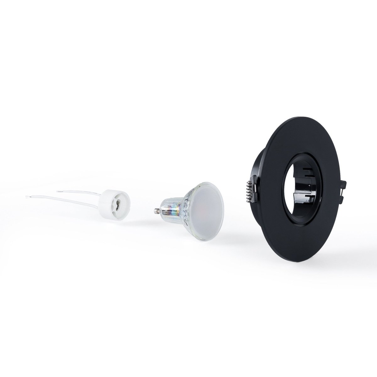 KIT Aro empotrable Ø110mm + Bombilla GU10 6W + Portalámparas - Barcelona Led-