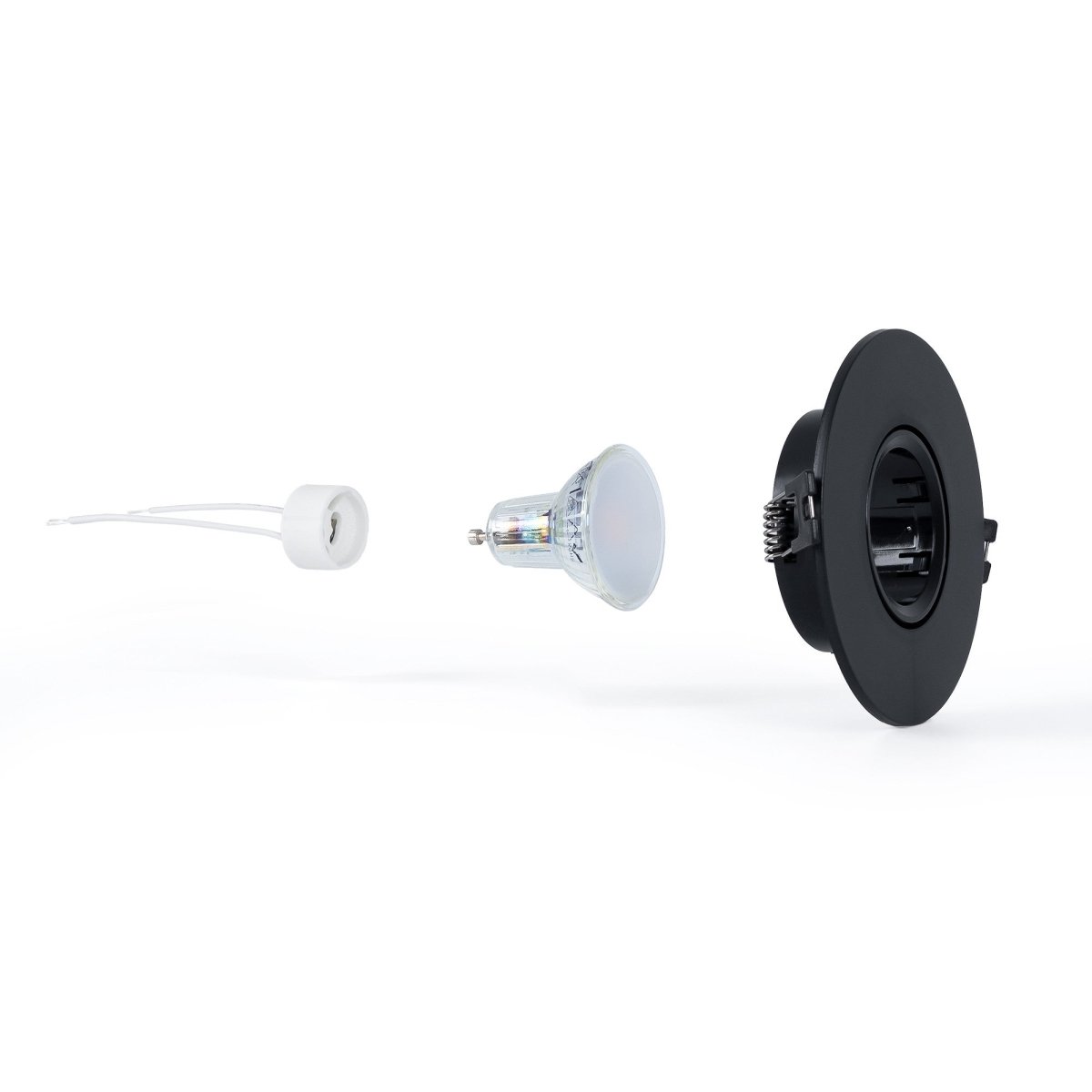 KIT Aro empotrable Ø110mm + Bombilla GU10 6W + Portalámparas - Barcelona Led-