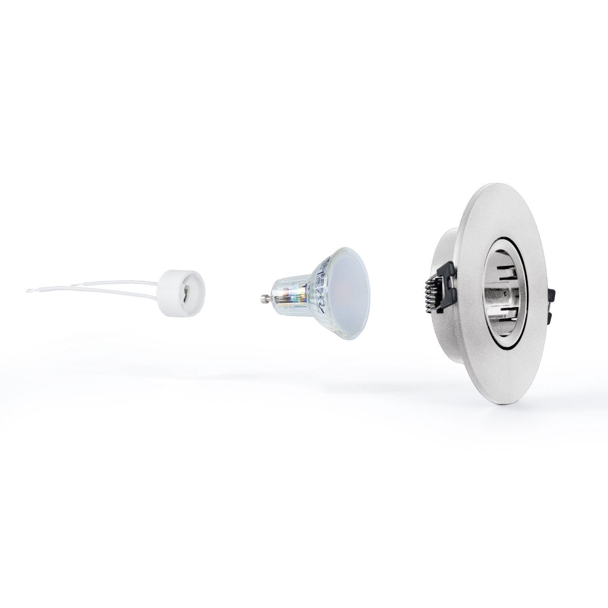 KIT Aro empotrable Ø110mm + Bombilla GU10 6W + Portalámparas - Barcelona Led-