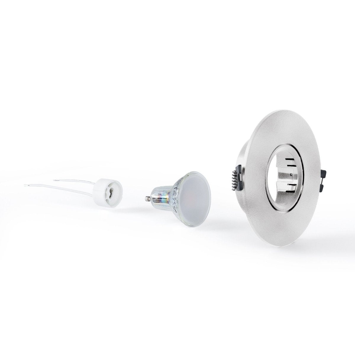 KIT Aro empotrable Ø110mm + Bombilla GU10 6W + Portalámparas - Barcelona Led-