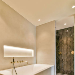 KIT Aro empotrable estanco Ø90mm + Bombilla GU10 6W + Portalámparas (14)