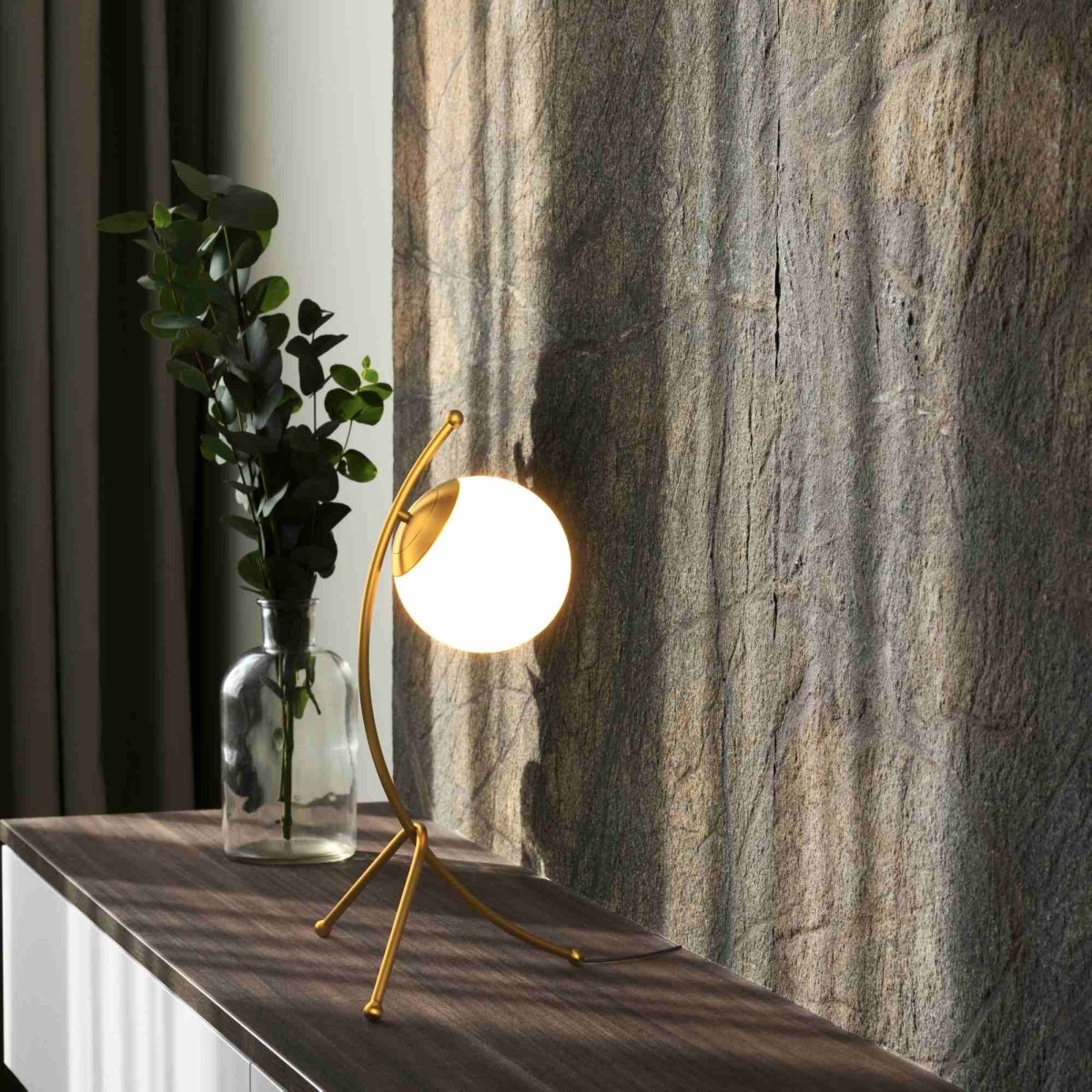 Lámpara de mesa bola cristal "Flix" - Barcelona Led-Decoración