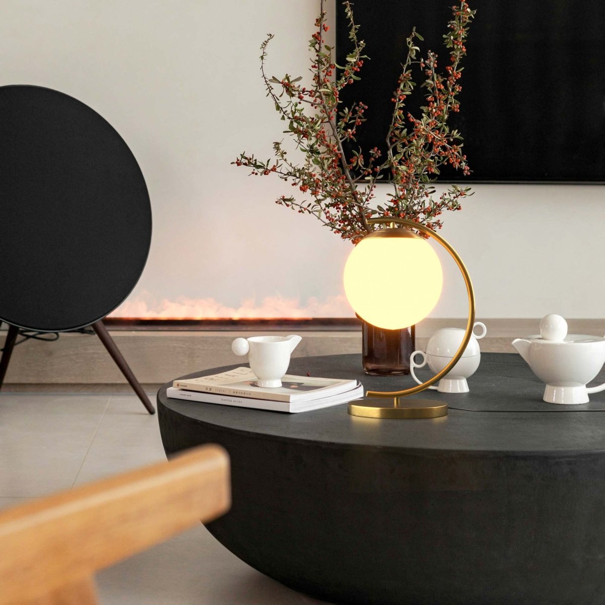 Lámpara de mesa bola cristal "San" - Barcelona Led-Decoración