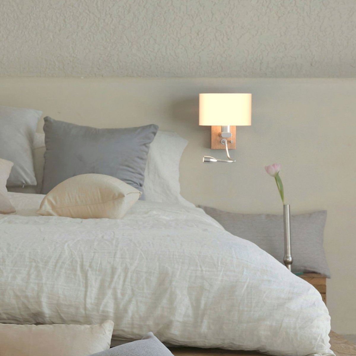 Aplique de pared con foco LED para lectura "Arti" - E27 + 3W - Barcelona Led-Decoración