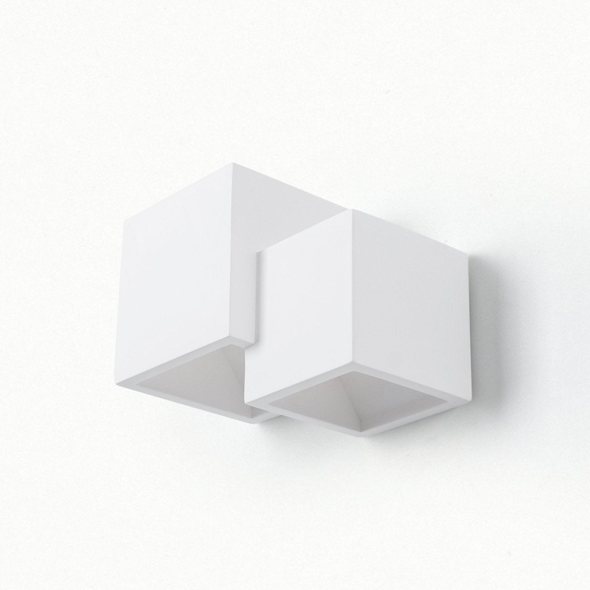 Aplique de pared escayola "Cube" - 2 x G9 - Barcelona Led-Decoración