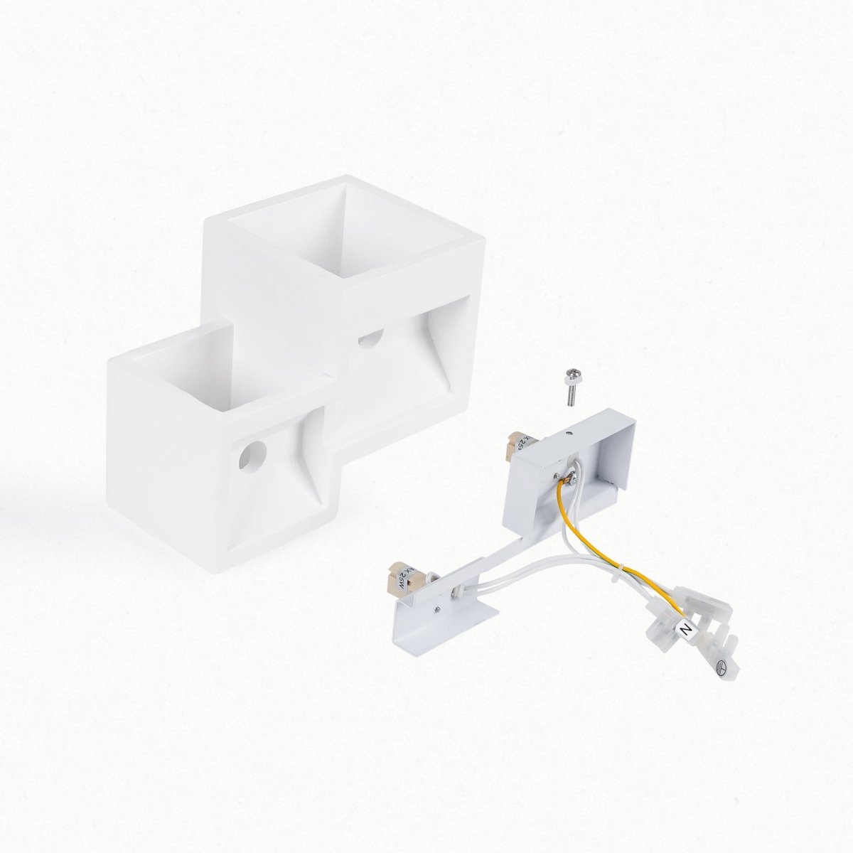 Aplique de pared escayola "Cube" - 2 x G9 - Barcelona Led-Decoración
