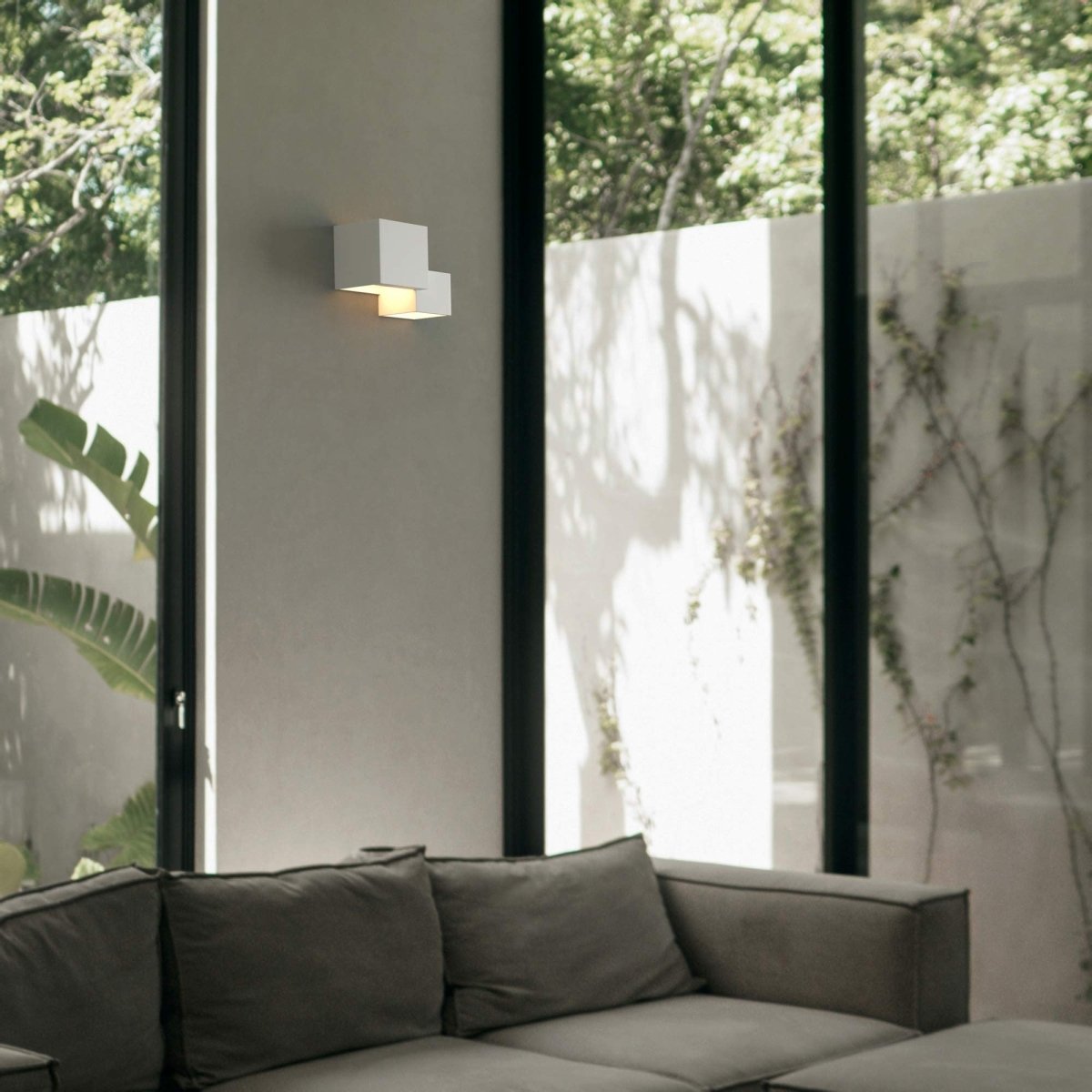 Aplique de pared escayola "Cube" - 2 x G9 - Barcelona Led-Decoración