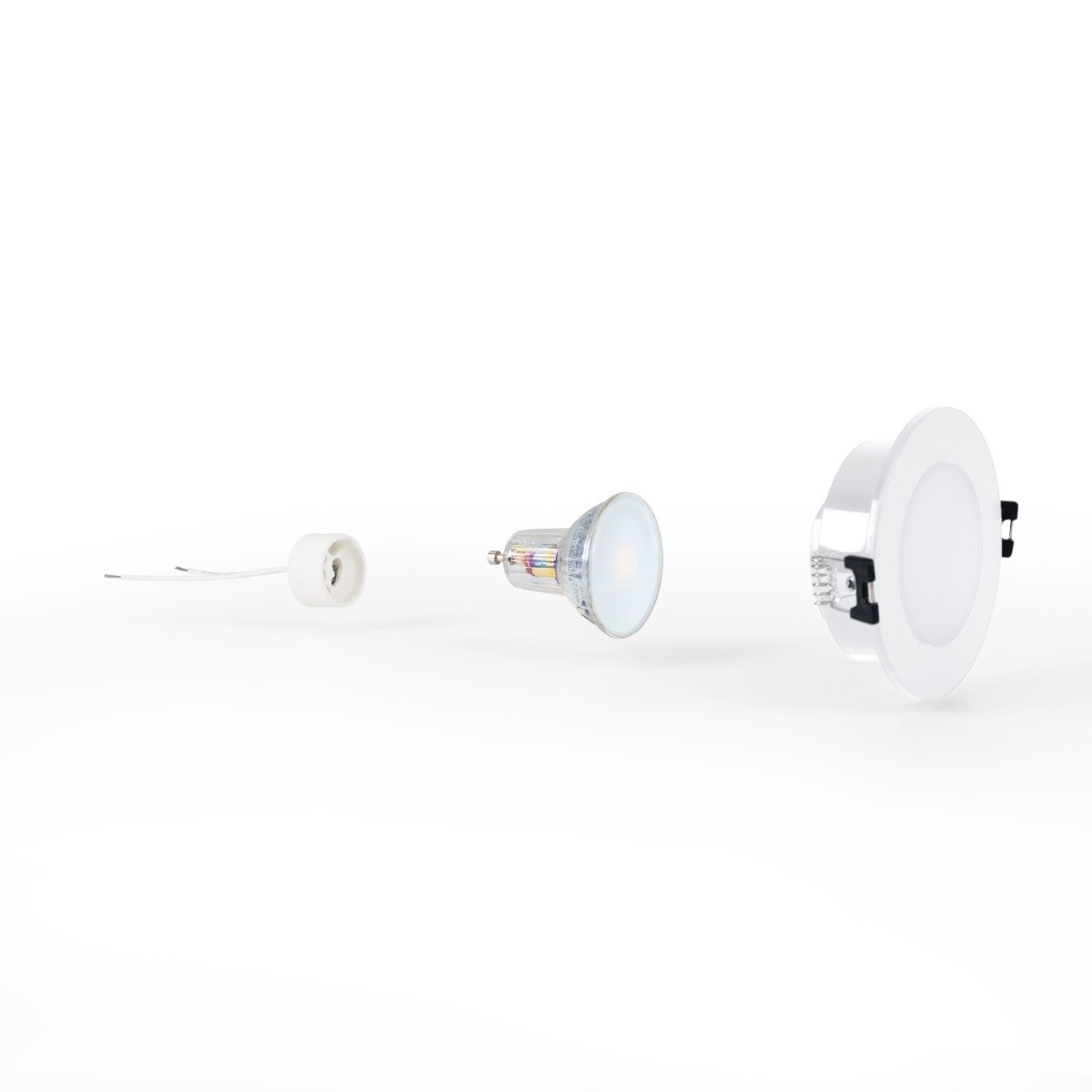 KIT Aro empotrable estanco Ø90mm + Bombilla GU10 6W + Portalámparas - Barcelona Led-