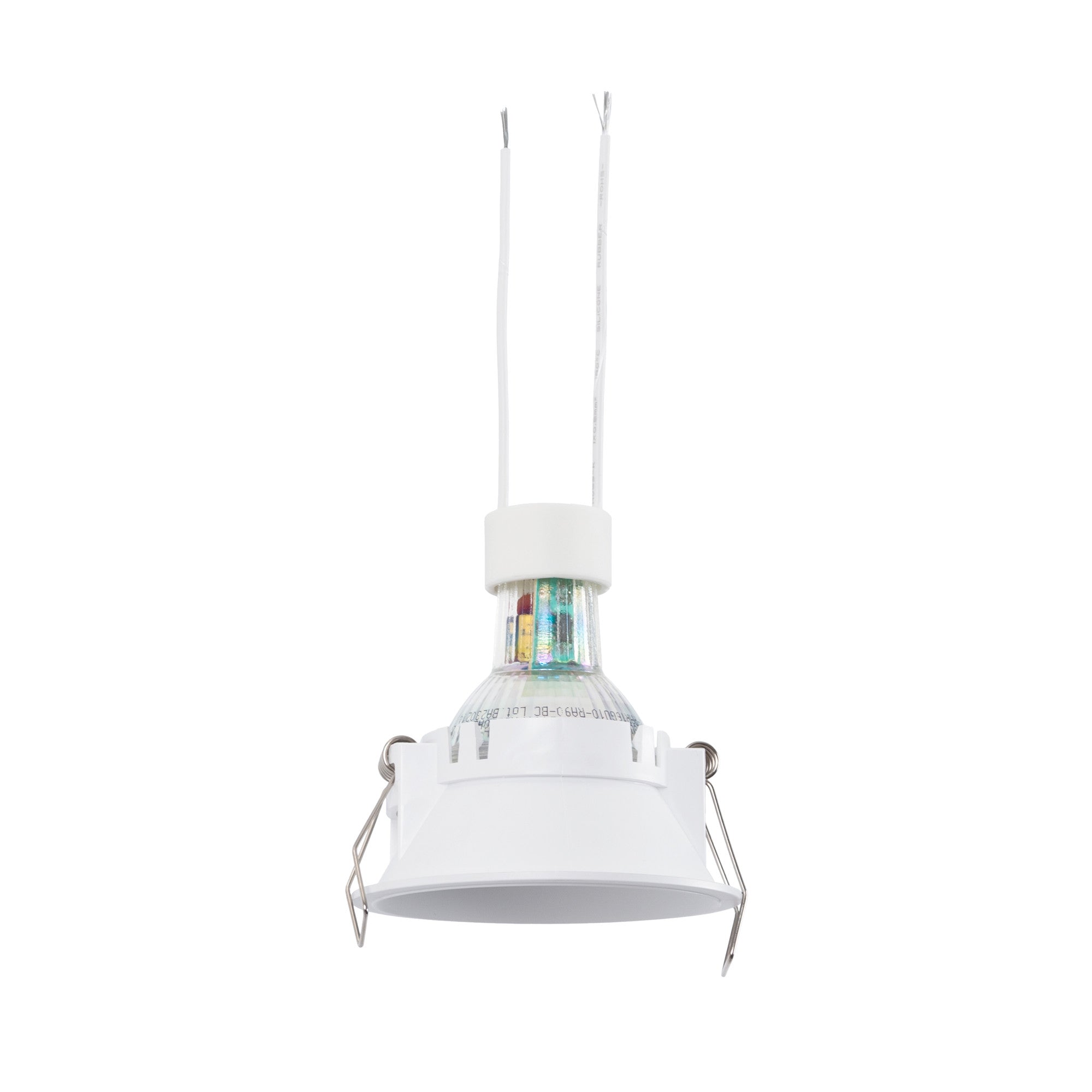 KIT Aro empotrable fijo Ø82mm + Bombilla GU10 6W + Portalámparas (11)