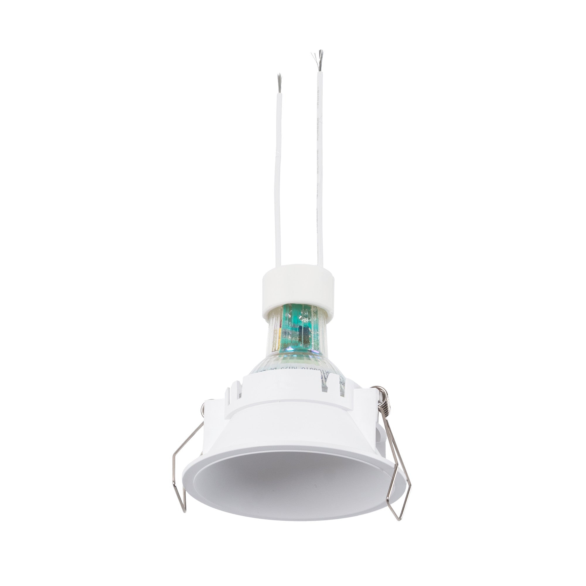 KIT Aro empotrable fijo Ø82mm + Bombilla GU10 6W + Portalámparas (12)