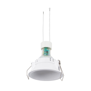 KIT Aro empotrable fijo Ø82mm + Bombilla GU10 6W + Portalámparas (12)