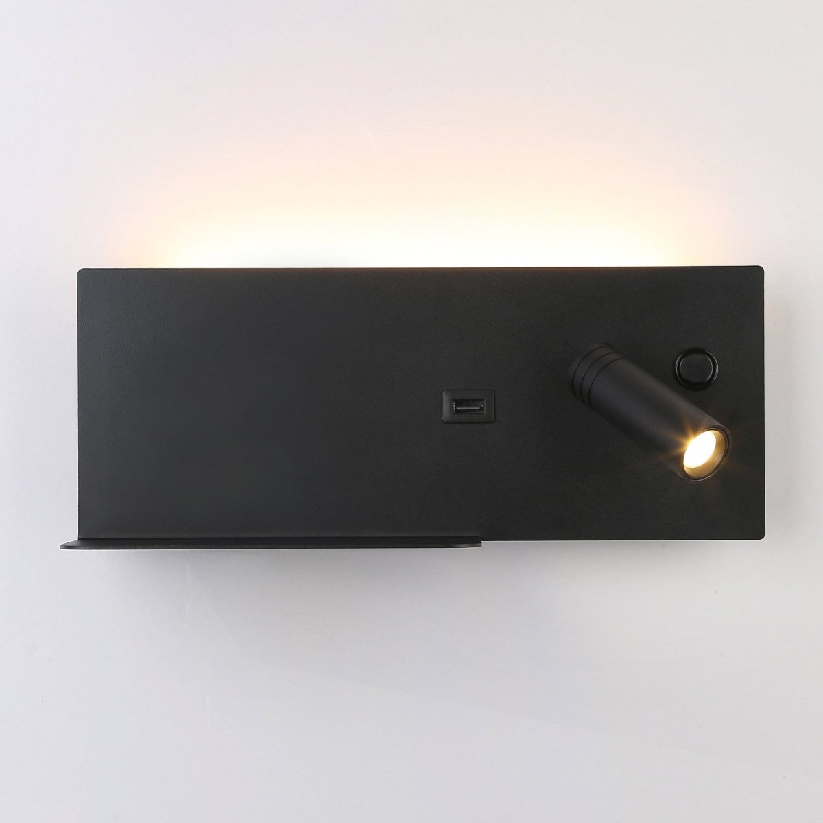 Aplique de pared para lectura con puerto USB "Kerta" - Iluminación doble - 3W+7W - Barcelona Led-Decoración