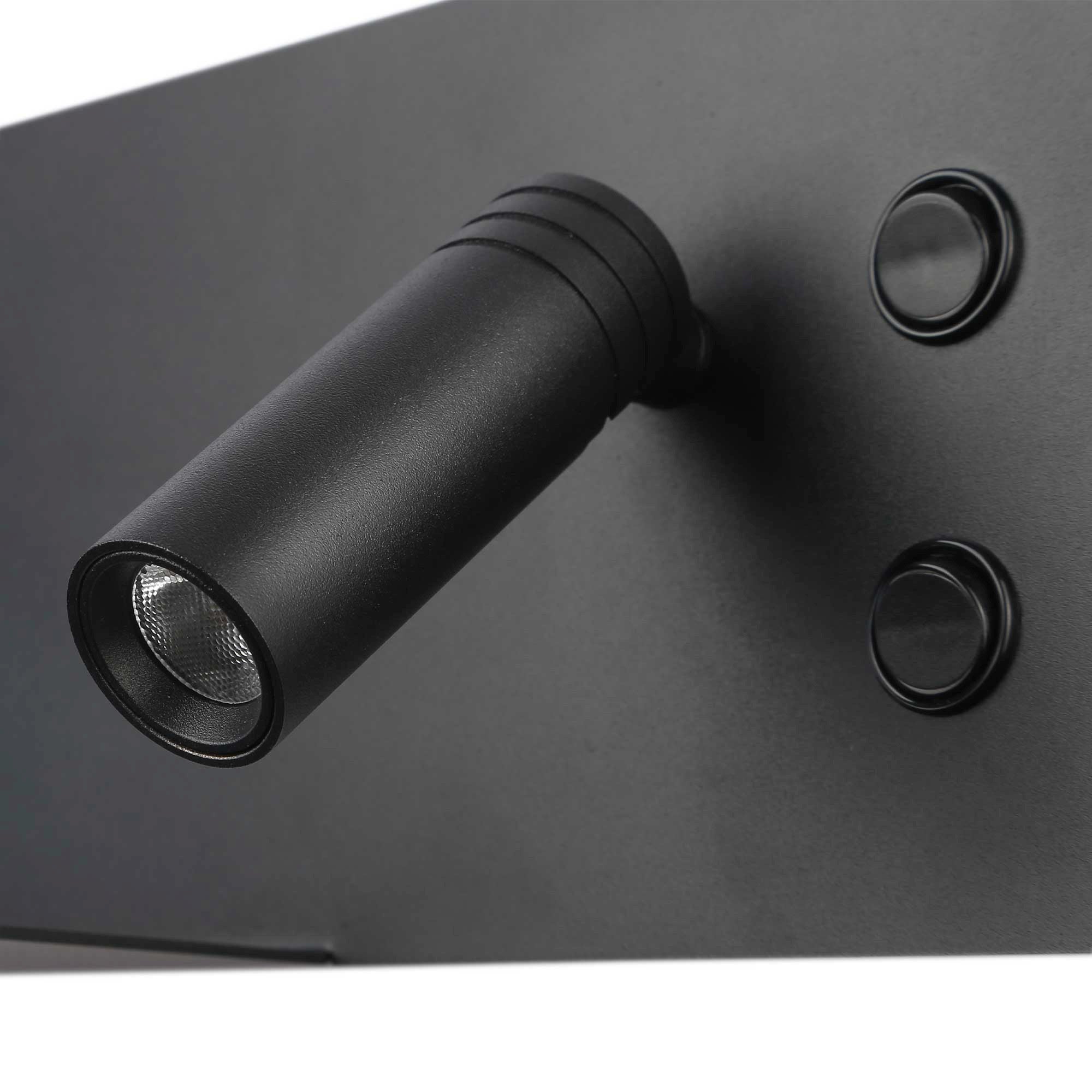 Aplique de pared para lectura con puerto USB "Kerta" - Iluminación doble - 3W+7W (27)