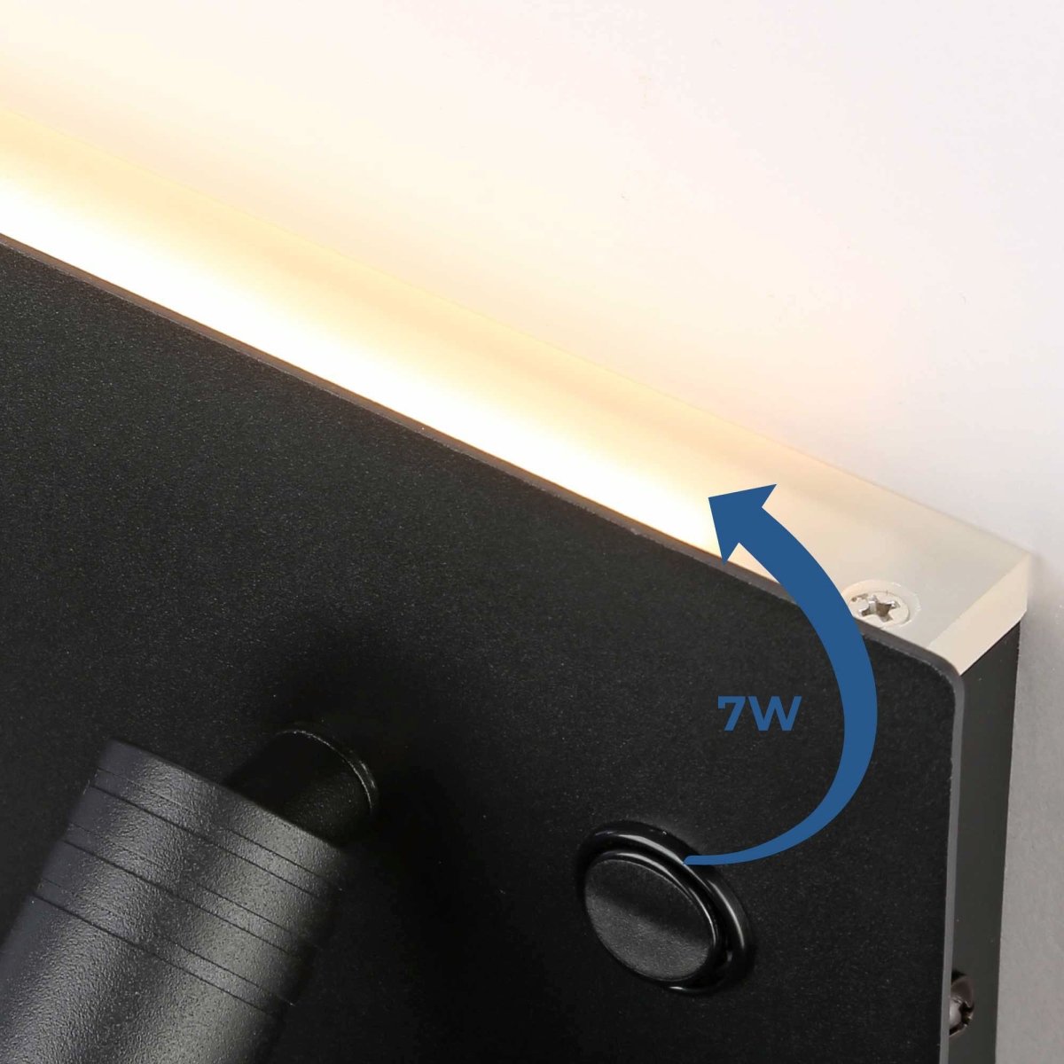 Aplique de pared para lectura con puerto USB "Kerta" - Iluminación doble - 3W+7W - Barcelona Led-Decoración