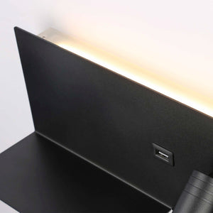 Aplique de pared para lectura con puerto USB "Kerta" - Iluminación doble - 3W+7W (28)