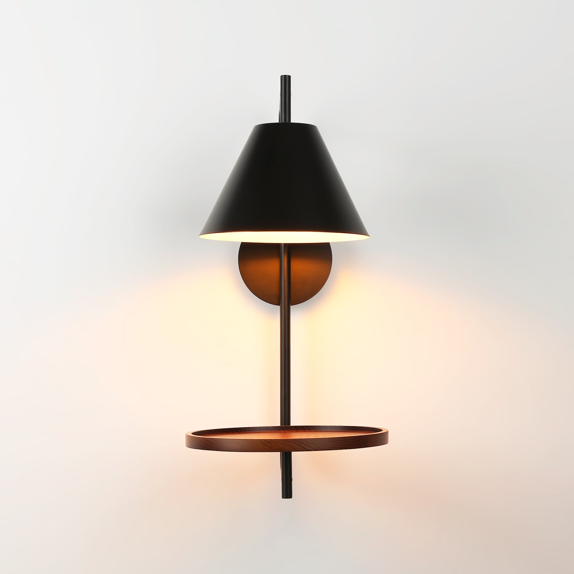 Aplique de pared con estante de apoyo "Bilon" - E27 (6)