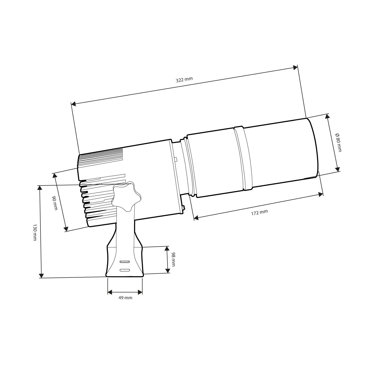 Proyector de logos LED GOBO 20W - Óptica 9° - Exterior - Rotativo (16)