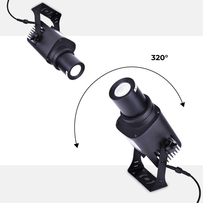 Proyector de logos LED GOBO 20W - Óptica 13° - Exterior - Rotativo (19)