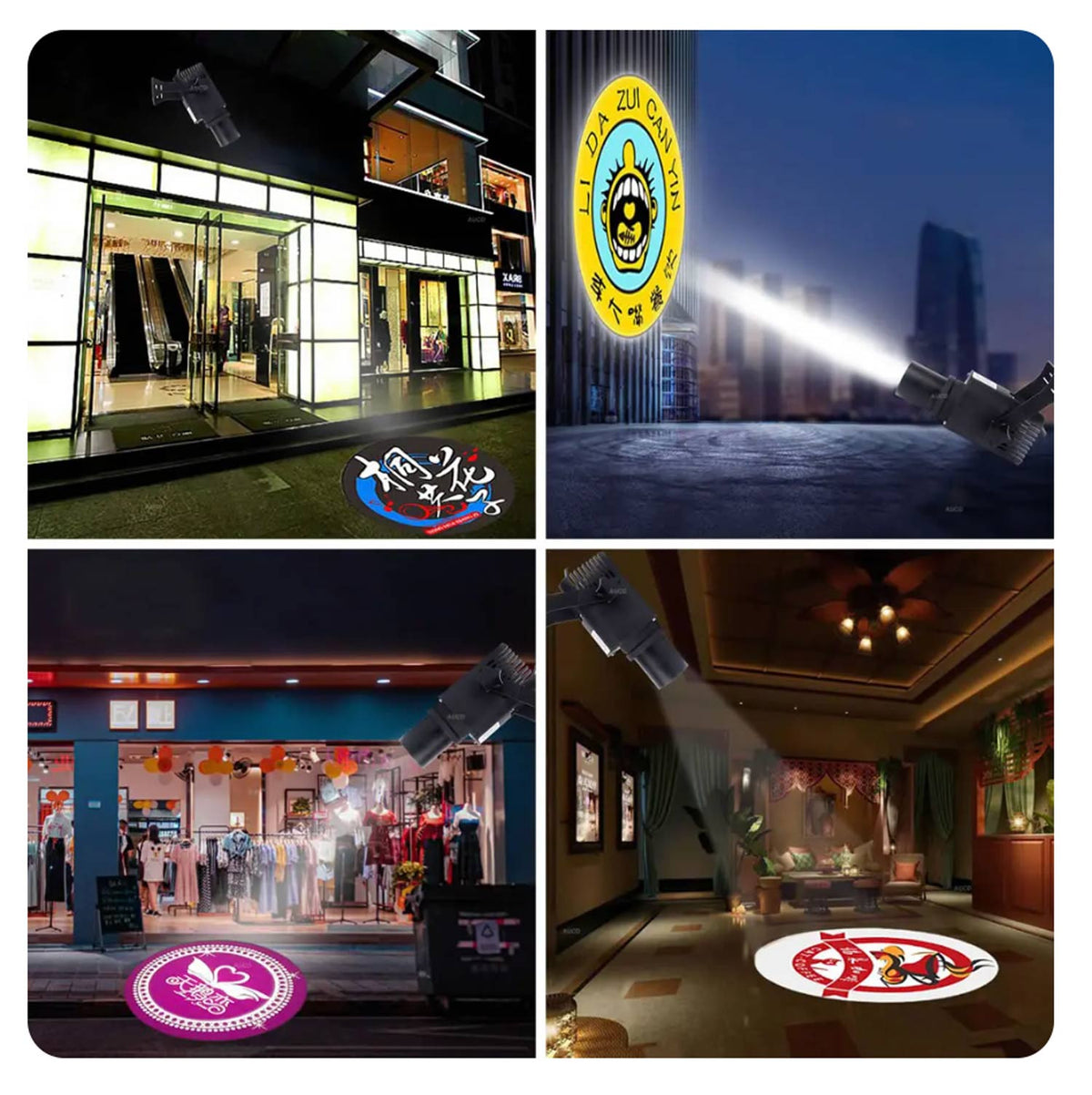 Proyector de logos LED GOBO 100W - Óptica 13° - Exterior - Rotativo (17)