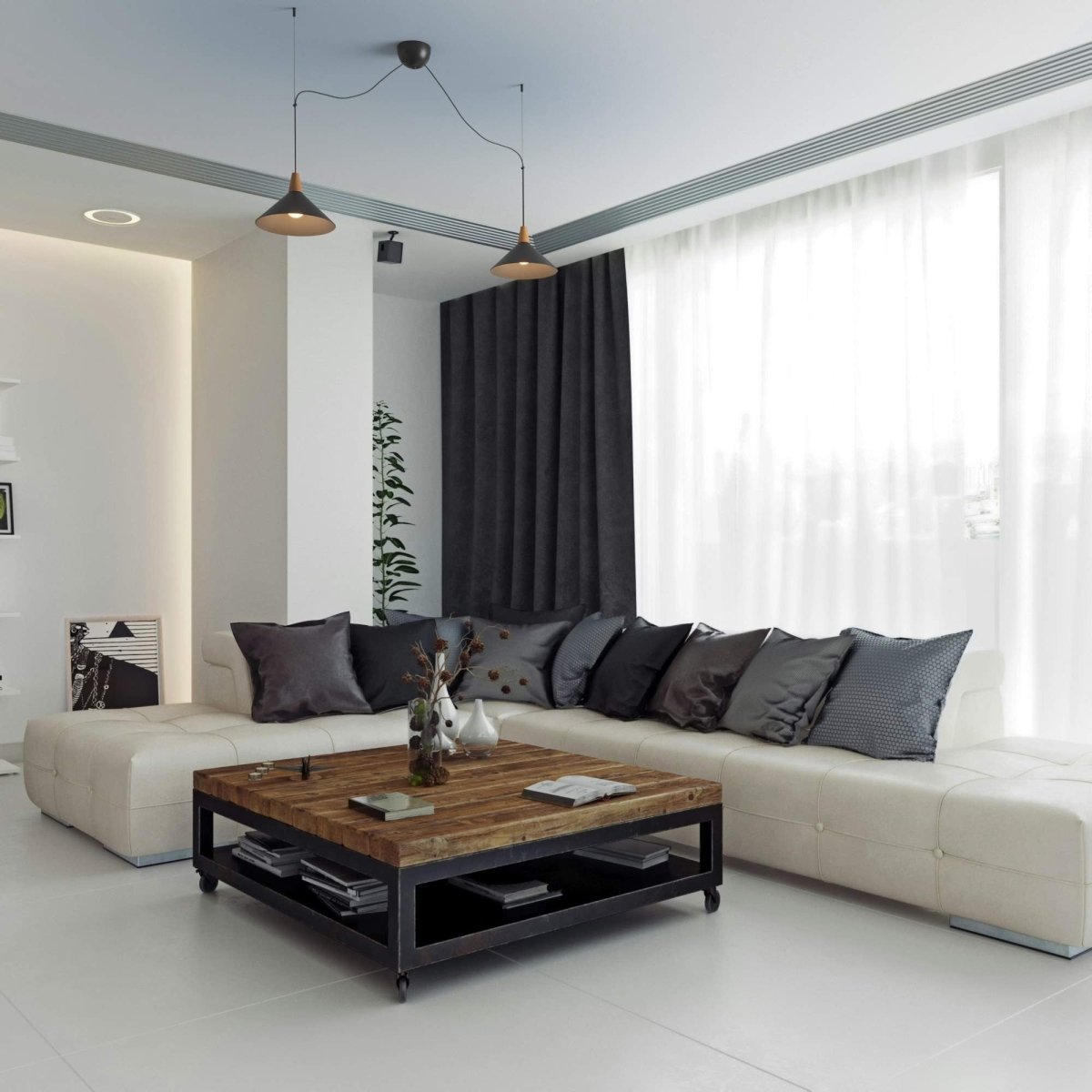 Lampara colgante doble metal y madera  "Selroom" - 2xE27 - Barcelona Led-Decoración