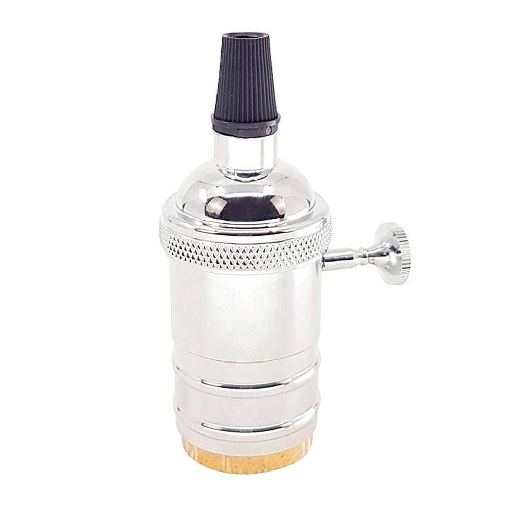 Casquillo E27 Vintage con interruptor Bronce Rosado / Cromado (2)