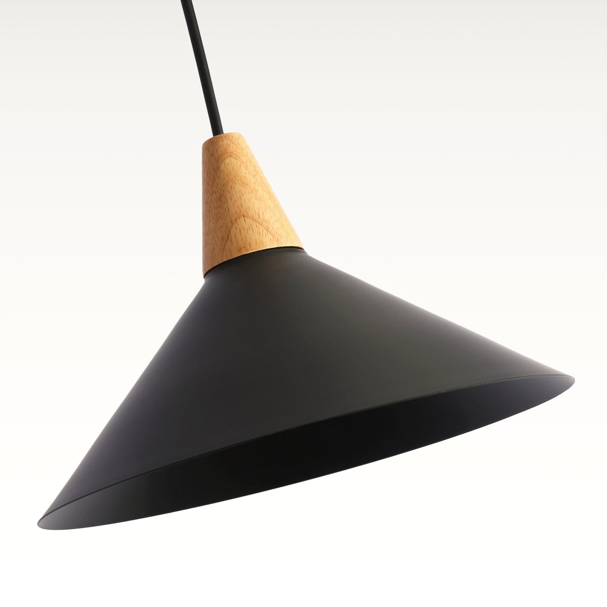Lampara colgante doble metal y madera  "Selroom" - 2xE27 - Barcelona Led-Decoración