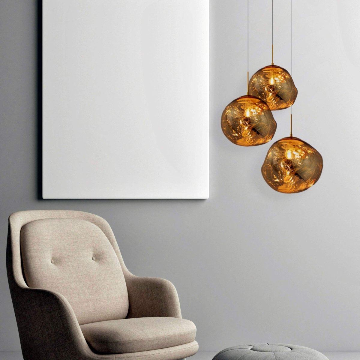 Lámpara colgante cristal triple "KADNIS" - 3 x E27 - Barcelona Led-Decoración