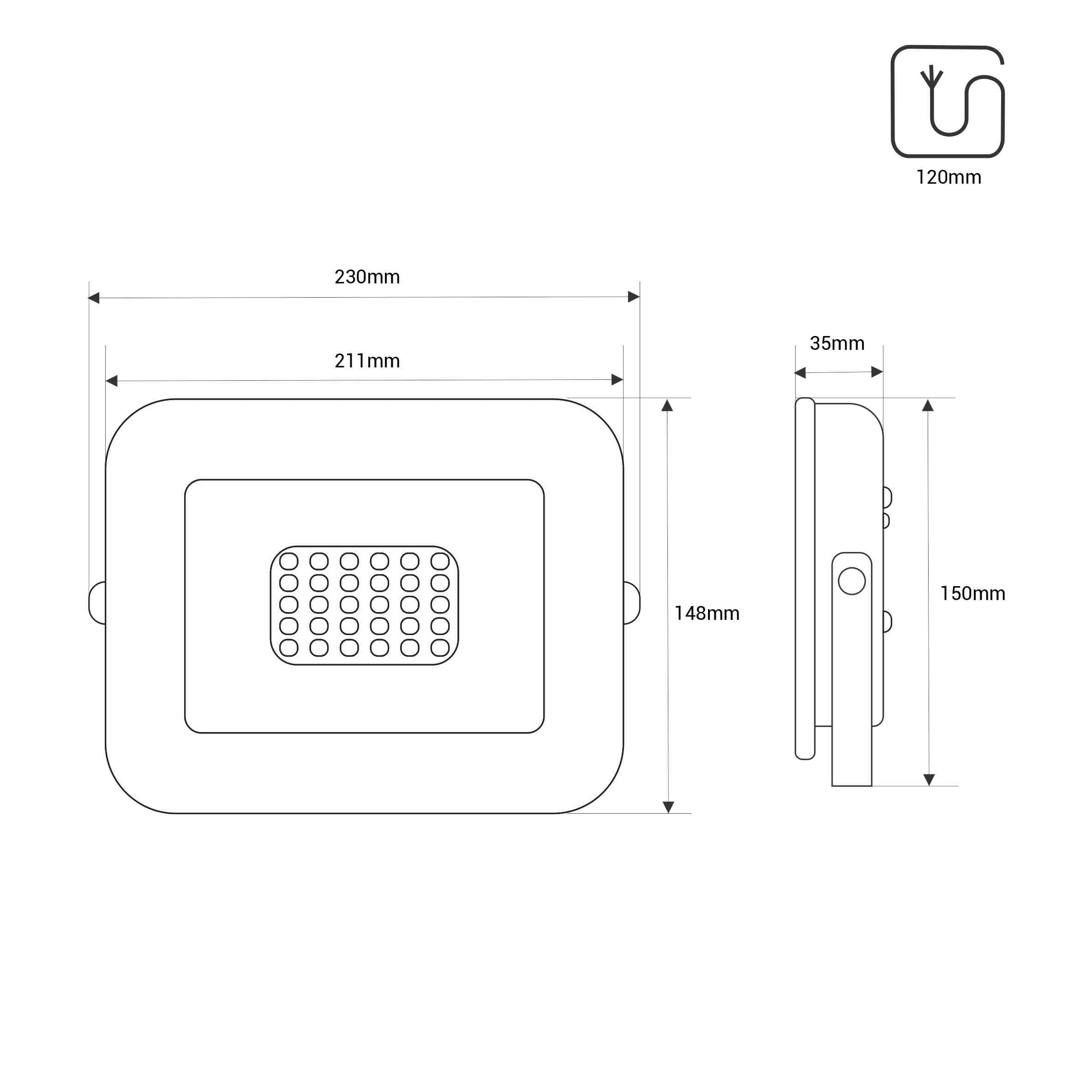 Proyector LED exterior 50W - 95lm/W - IP65 - Negro (13)