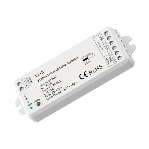 Controlador CCT 12-24V DC - 2 hilos - 5A - RF 2.4GHz - PUSH dimmer - Skydance