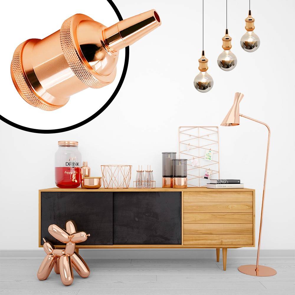 Casquillo E27 Dorado Rosa Vintage Series (6)