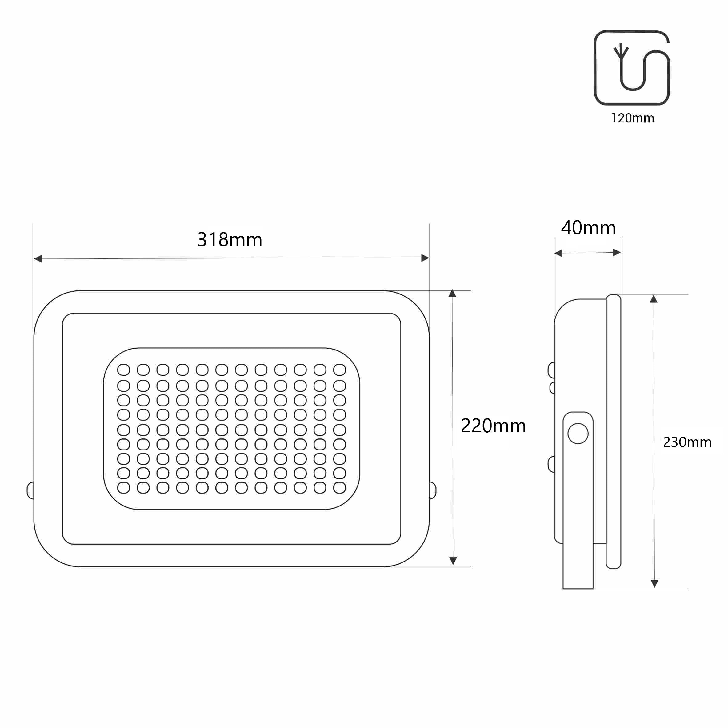 Proyector LED exterior 150W - 95lm/W - IP65 (13)