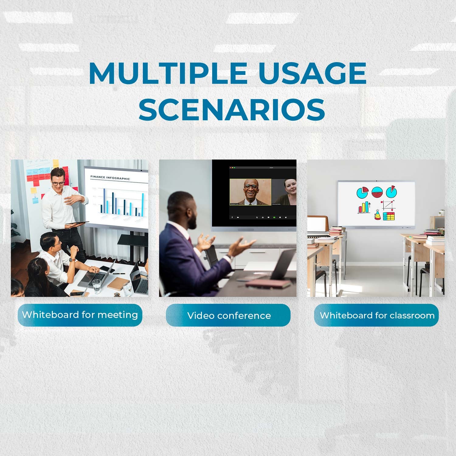 Pantalla digital 55" interactiva táctil con cámara - Smart board - Android + Windows (20)