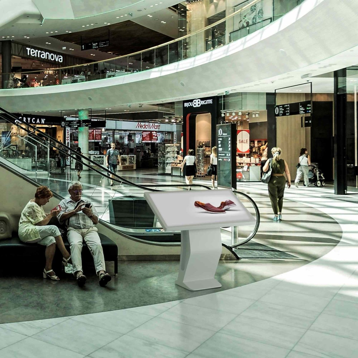 Display publicitario - Digital Kiosk 43" - Pantalla Táctil - Interior - 16GB - Base "K" - Barcelona Led-Signage