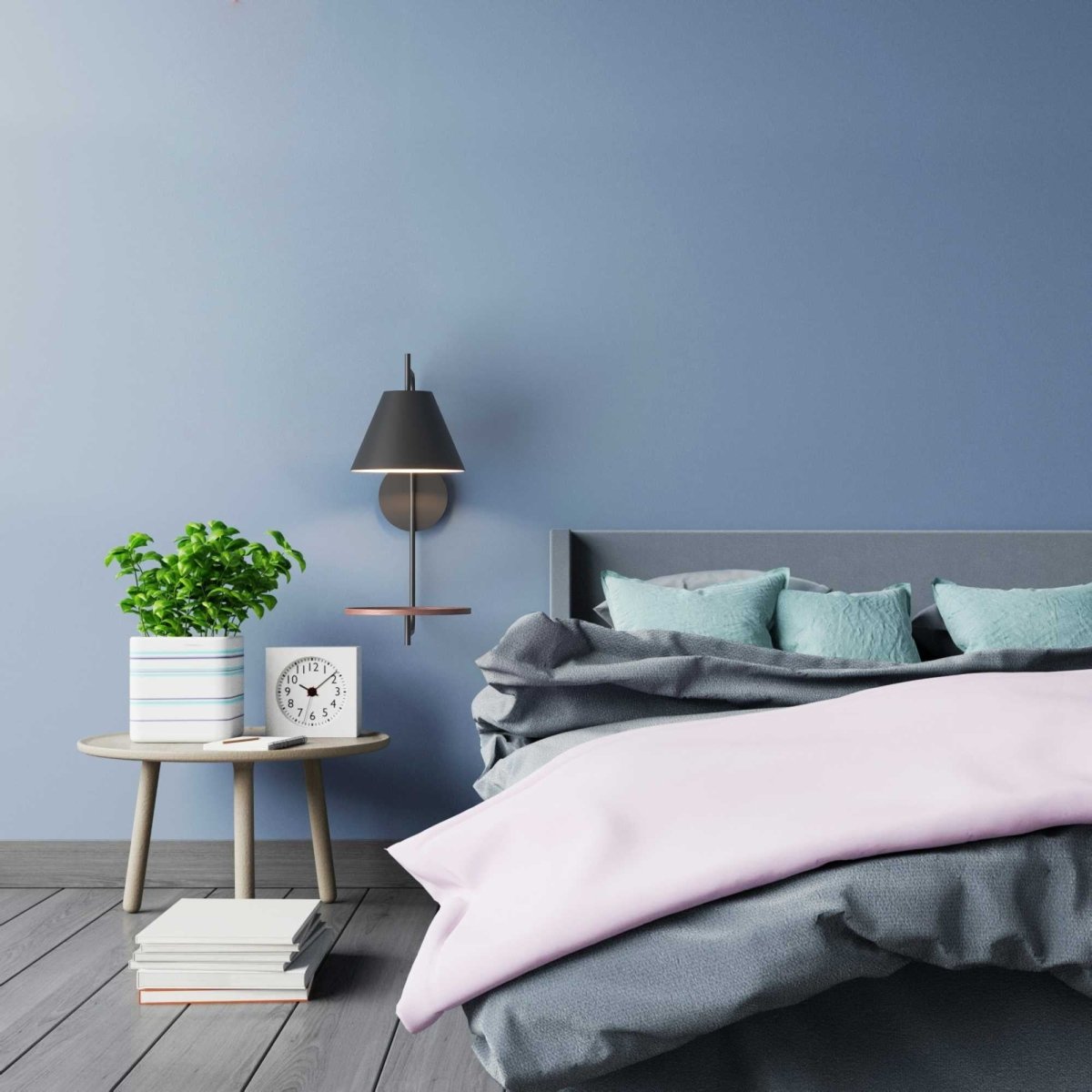 Aplique de pared con estante de apoyo "Bilon" - E27 - Barcelona Led-Decoración