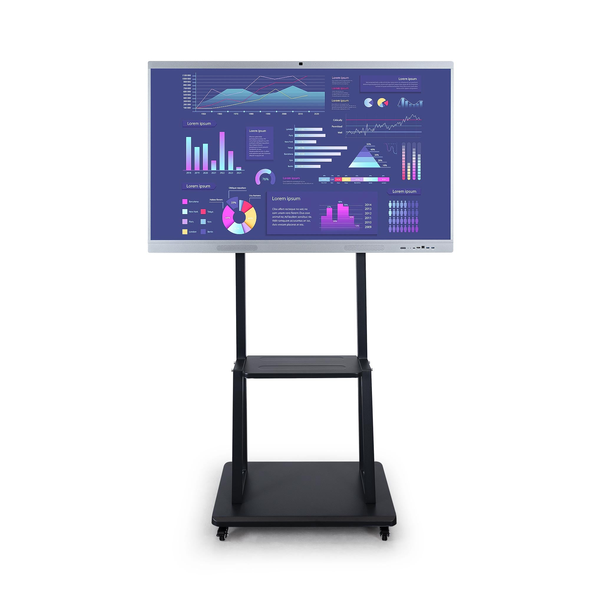 Pantalla digital 55" interactiva táctil con cámara - Smart board - Android + Windows (22)