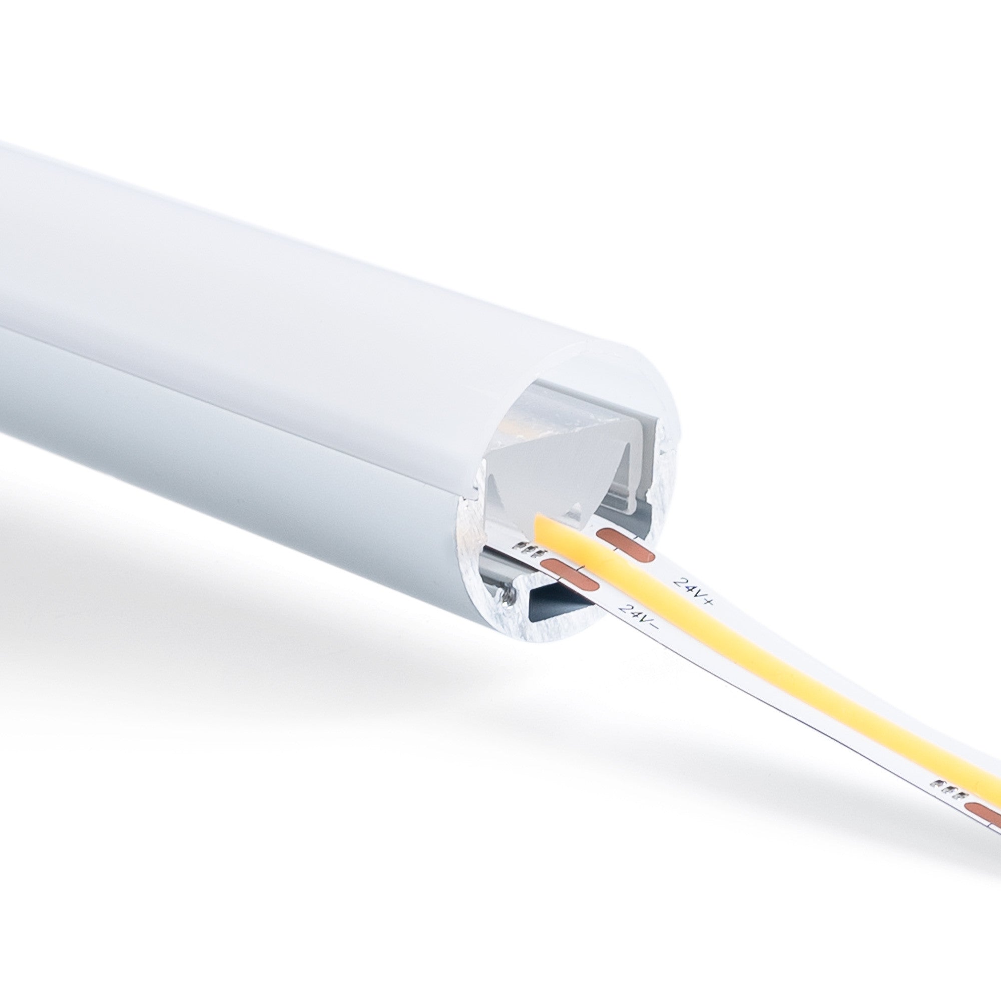 Perfil de aluminio para tira LED ≤ 13mm - Superficie - ø 28mm - 2 metros (14)